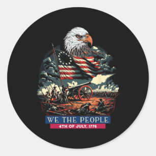 1776 Life Liberty Pursuit Of Happiness 4th Of July Classic Round Sticker