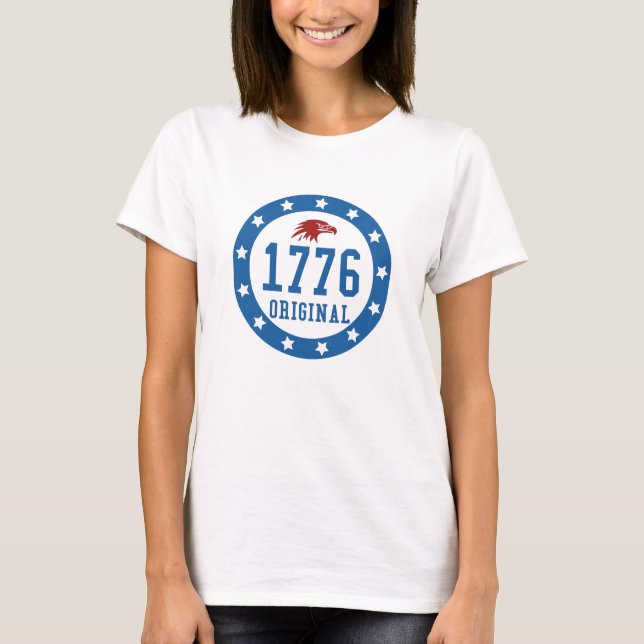 1776 Original 4 July Badge T-Shirt (Front)