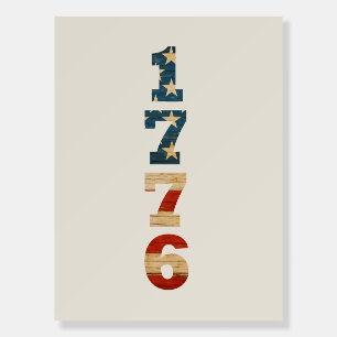 1776 Patriotic American Flag Poster - Foam Board