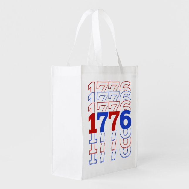 1776 Patriotic Grocery Bag – Reusable & Customize (Back Side)