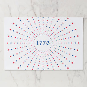 1776 red white blue stars fireworks fun placemats