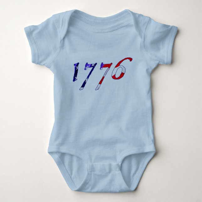 1776 Stars & Stripes baby onsie Baby Bodysuit (Front)