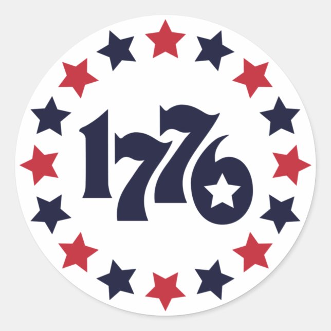 1776 - THE BIRTH OF A NATION -  Patriotic Stickers (Front)