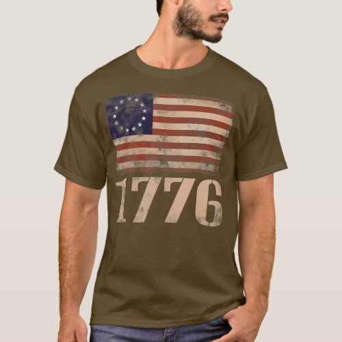 1776 US American Flag  T_Shirt