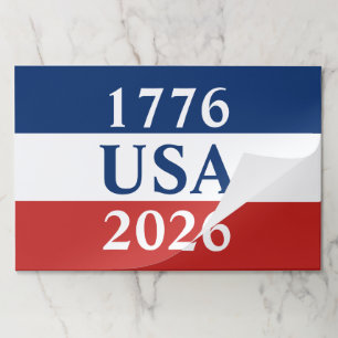 1776 USA 2026 Red White and Blue Paper Placemats