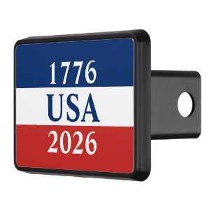 1776 USA 2026 Red White and Blue Patriotic Hitch Cover