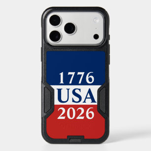 1776 USA 2026 Red White and Blue Patriotic iPhone 17 Pro Max Case