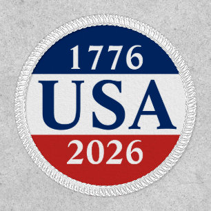 1776 USA 2026 Red White Blue USA 250th Anniversary Patch