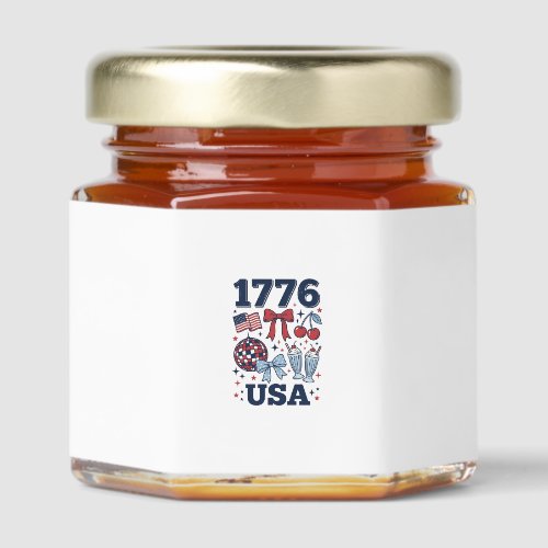 1776 USA Patriotic Coquette Vector Design_1 Honey Jar Favors