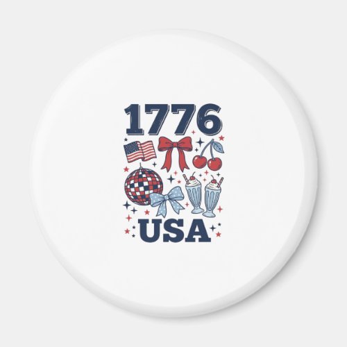 1776 USA Patriotic Coquette Vector Design_1 Magnet