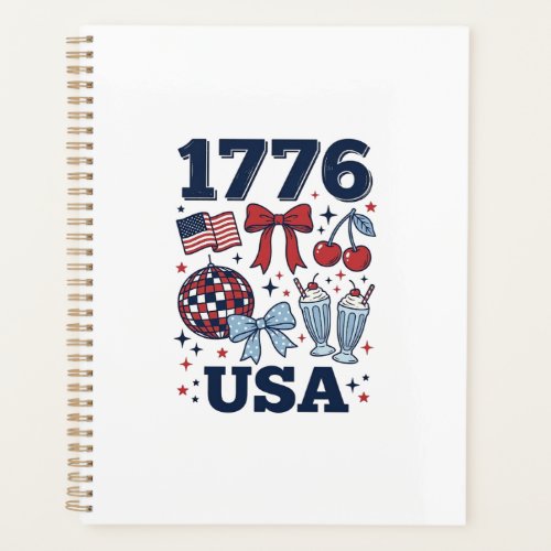 1776 USA Patriotic Coquette Vector Design_1 Planner
