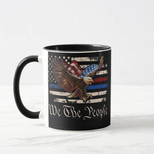 1776 We The People 4th Of July Bald Eagle Mug