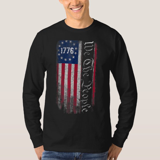 1776 We The People Betsy Ross 4th Of July American T-Shirt (Front)