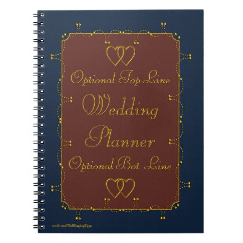 1776 Wedding Collection Personalized Planner Notebook