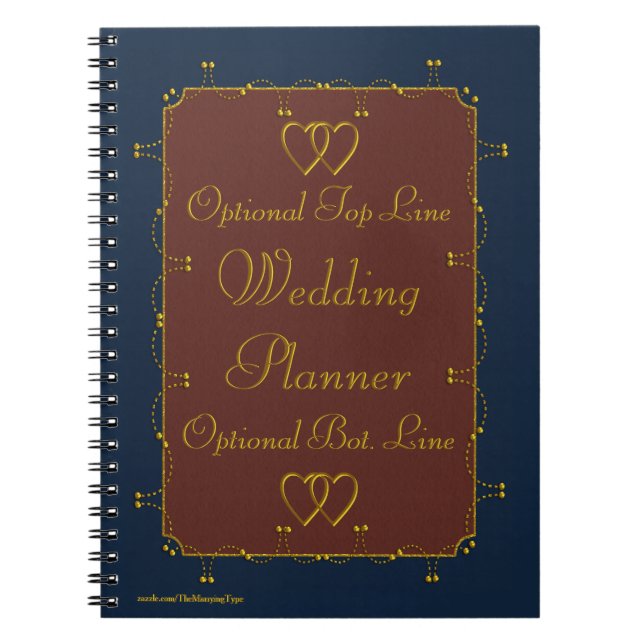 1776 Wedding Collection Personalized Planner Notebook (Front)