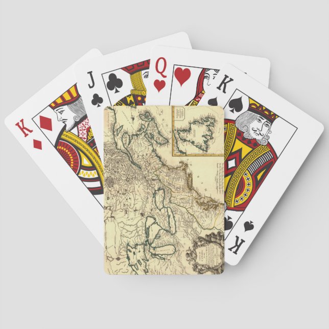 1778 Map of Canada and the United States Poker Cards (Back)