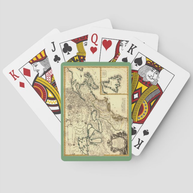 1778 Map of Canada and the United States Poker Cards (Back)