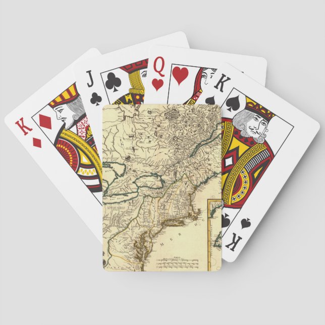 1778 Map of Canada and the United States Poker Cards (Back)