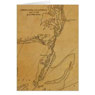 1779 Map of Chatham, Massachusetts Cards