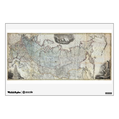 1787 Wall Map of the Russian Empire Wall Sticker