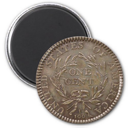 1793 Flowing Hair Large Cent reverse Magnet