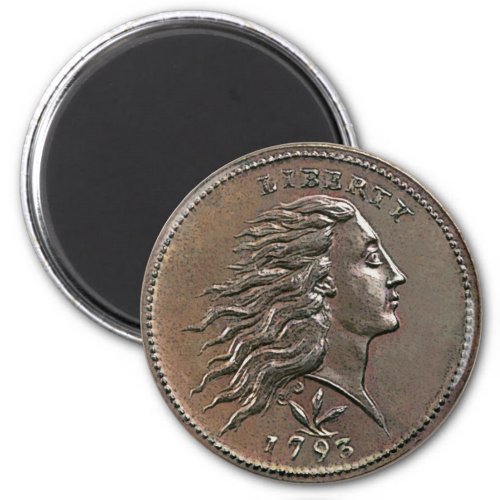 1793 Flowing Hair US Penny Magnet