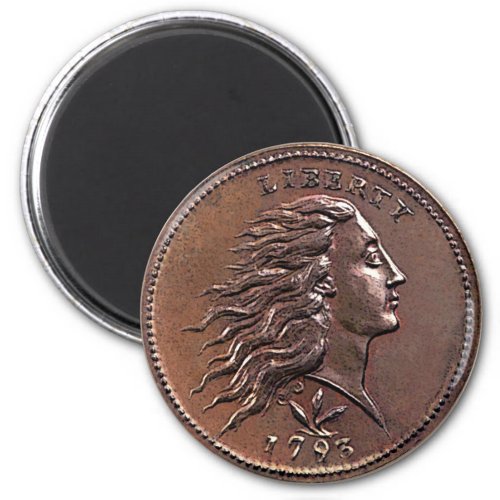 1793 Flowing Hair US Penny Magnet