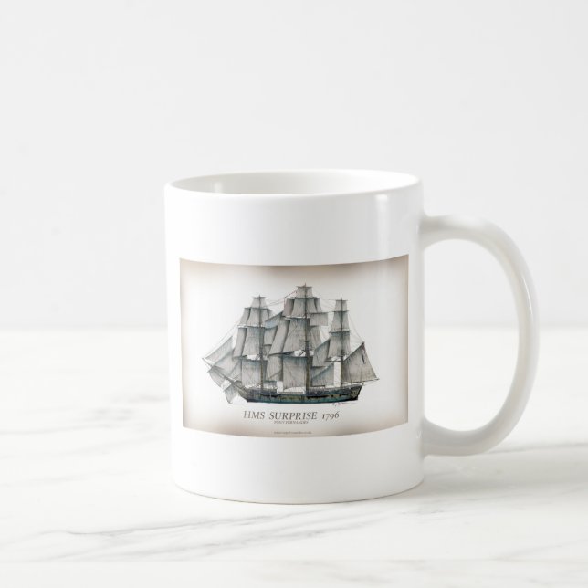1796 HMS Surprise aged Coffee Mug (Right)