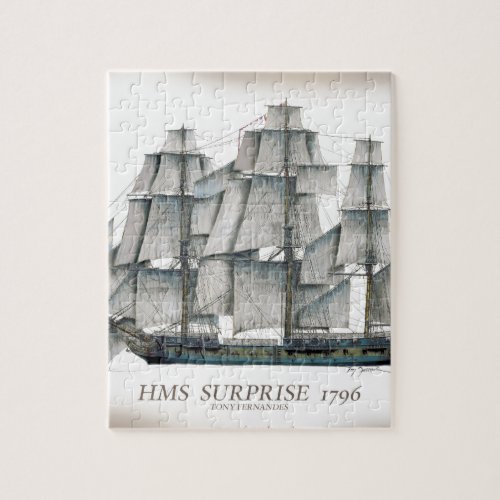 1796 HMS Surprise aged Jigsaw Puzzle