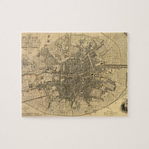 1797 Map of Dublin Ireland Jigsaw Puzzle