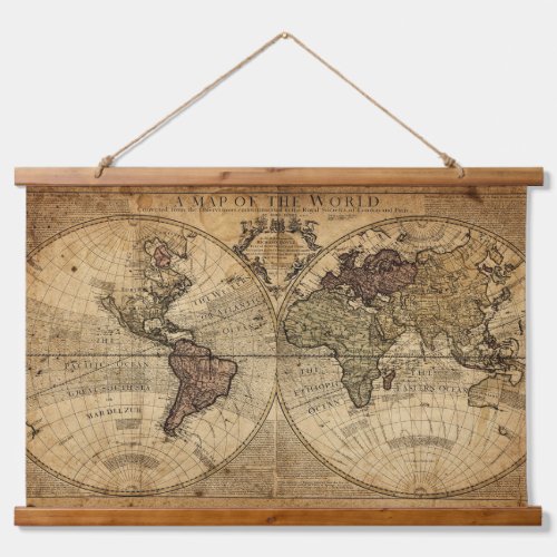 1799 Old Vintage World Map Hanging Tapestry