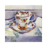 1799 Teacup On Linen Wrapped Canvas Print at Zazzle