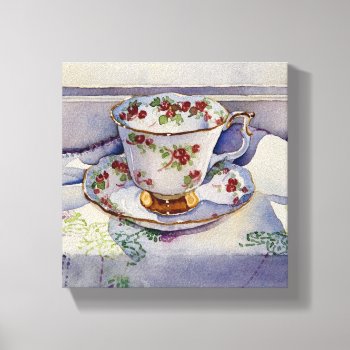 1799 Teacup On Linen Wrapped Canvas Print by RuthGarrison at Zazzle