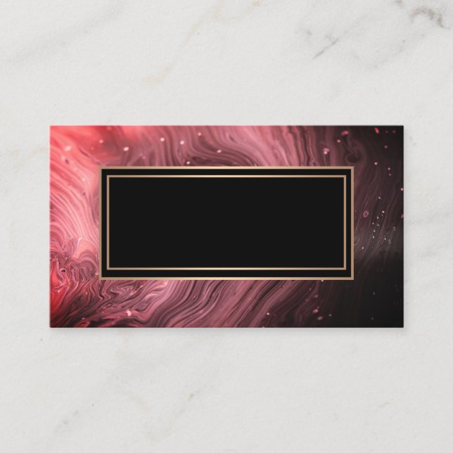 17 Abstract, blurred, coral, grey, red Business Card (Front)