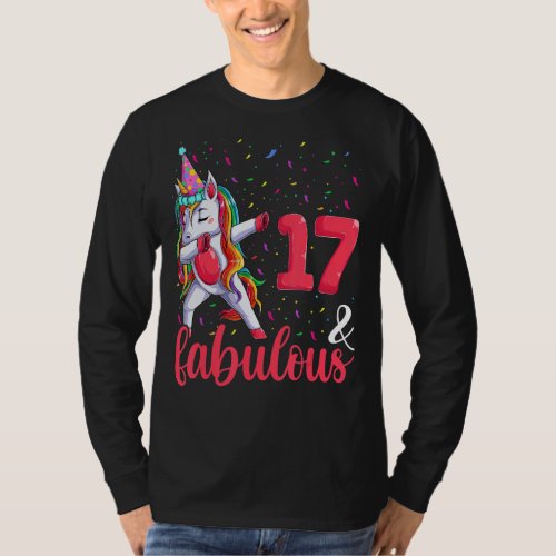 17 And Fabulous Birthday Outfit Birthday Girl Uni T_Shirt