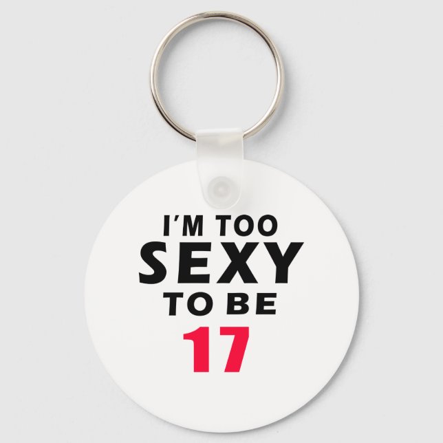 17 birthday designs keychain (Front)
