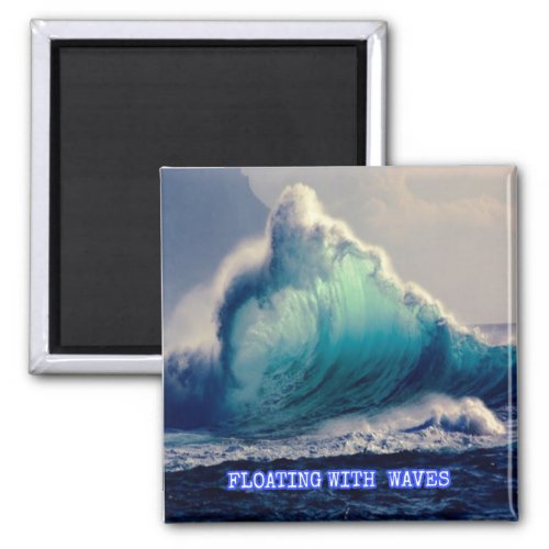 17Blue ocean wavesgifts for ocean lovers vintage Magnet