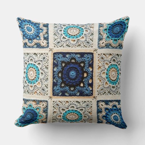 17 Crochet Home Decor Designs Throw Pillow