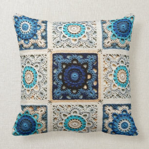 17, Crochet Home Decor Designs Throw Pillow
