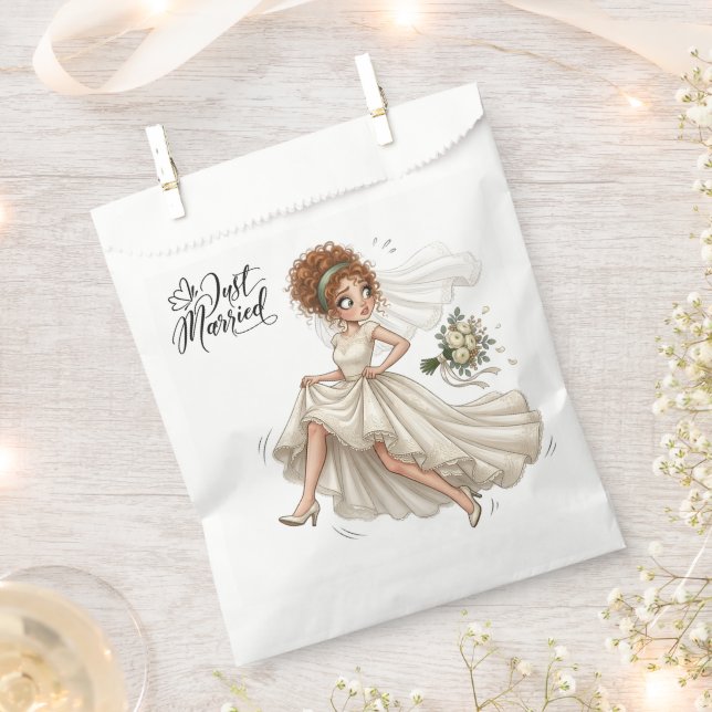 #17 Cute fun bride Favor Bag (Clipped)