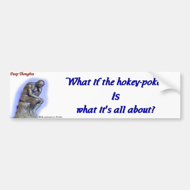 17 deep thoughts bumper sticker (Front)