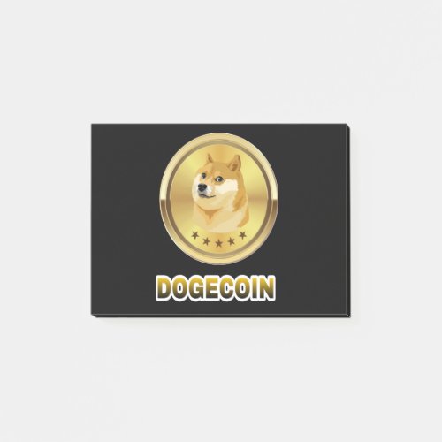 17Dogecoin crypto currency doge to the moon Post_it Notes