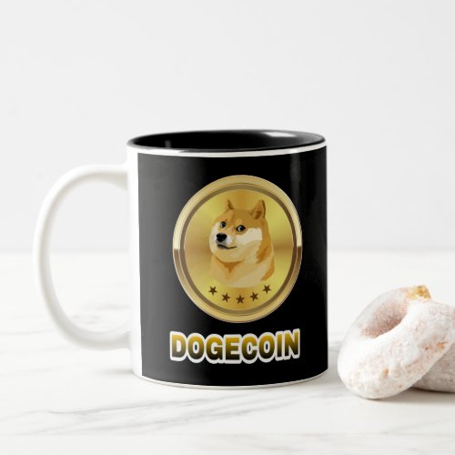 17Dogecoin crypto currency doge to the moon Two_Tone Coffee Mug
