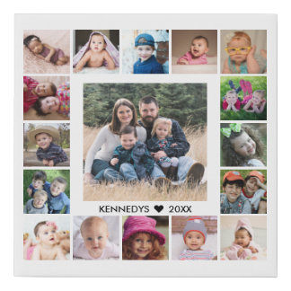 17 Family Photo Collage Create Your Own Faux Canvas Print