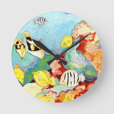 17 Fish Wall Clock