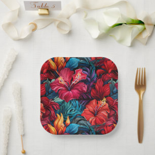 #17 Floral Pattern Paper Plates
