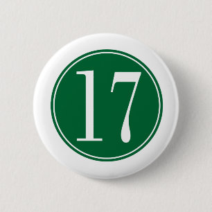 #17 Green Circle Pinback Button