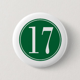 #17 Green Circle Pinback Button