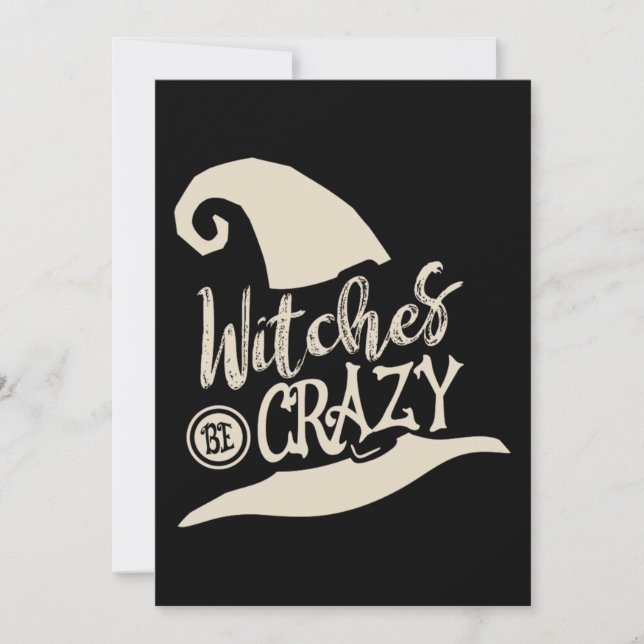 17.Halloween Funny Witches be crazy Save The Date (Front)