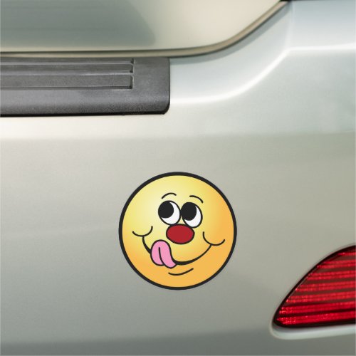17 Happy Face Emoticon Car Magnet